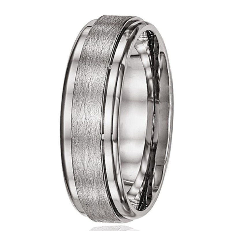 Купить кольцо из титана TI-051R с шероховатой поверхностью оптом от 3 000 руб.