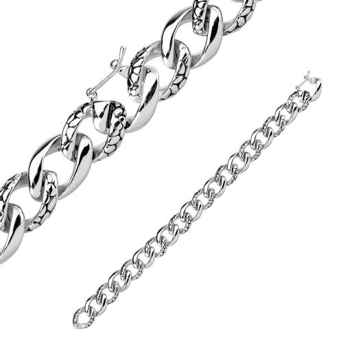 Купить мужской панцирный браслет-цепь TATIC SSBQ-2859 из нержавеющей стали оптом от 2 540 руб.