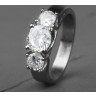 Купить кольцо для помолвки из стали Spikes R-M2181 с фианитами оптом от 800 руб.