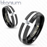 Купить кольцо из титана TATIC R-TI-4392 черное с фианитом оптом от 690 руб.