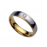 Купить классическое обручальное кольцо Lonti TU-046R из карбида вольфрама с фианитом оптом от 880 руб.