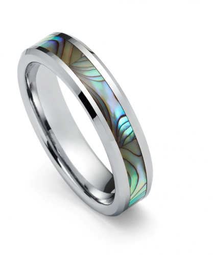 Купить кольцо из карбида вольфрама Lonti RTG-0106-ST с вставкой из галиотиса оптом от 4 500 руб.