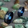Купить кольцо из карбида вольфрама синее Lonti RTG-0030 с орнаментом "Кельтский дракон" (золотистый оттенок) оптом от 1 100 руб.