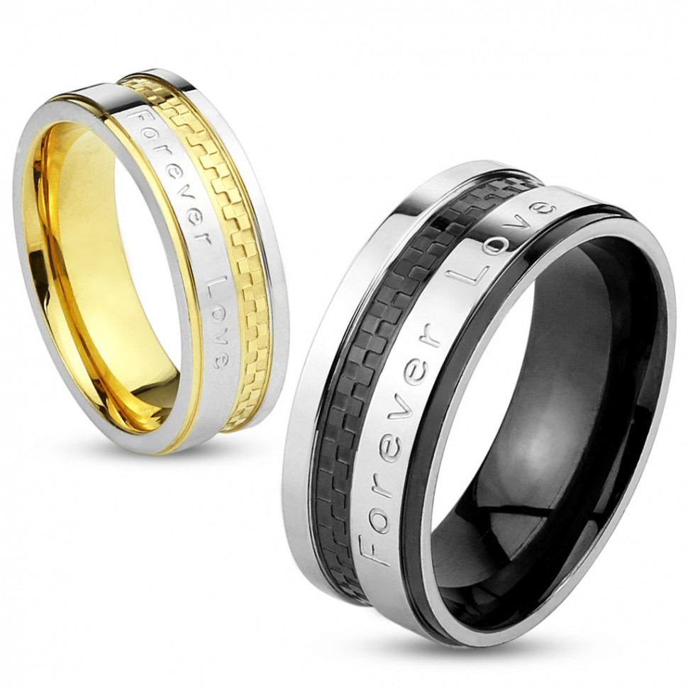 Купить кольцо из стали TATIC R-M2994K с романтичной надписью оптом от 420 руб.