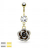 Купить украшение для пирсинга пупка PiercedFish N16083-1 в форме цветка оптом от 570 руб.