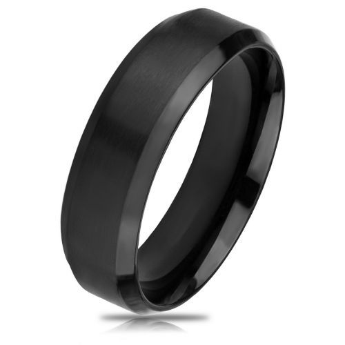 Купить кольцо из стали TATIC RSS-4512 с матовой поверхностью, черное оптом от 500 руб.