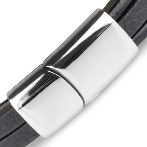 Купить кожаный браслет мужской Everiot BC-MJ-1735 с пластиной для гравировки оптом от 920 руб.