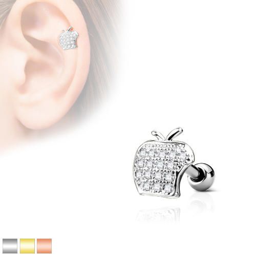 Купить стальная штанга для пирсинга хряща уха PiercedFish JA19145 в форме яблока оптом от 340 руб.