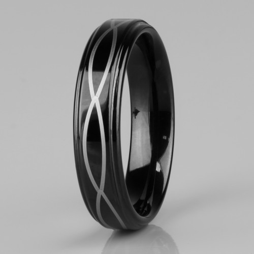 Купить кольцо из карбида вольфрама Lonti R-TU-0092 с черным покрытием оптом от 960 руб.
