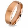 Купить кольцо из стали TATIC RSS-4513 с матовой поверхностью, оттенок розовое золото оптом от 500 руб.