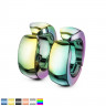 Купить круглые серьги клипсы из нержавеющей стали Spikes SFE-13521, сережки-кольца (конго) оптом от 450 руб.