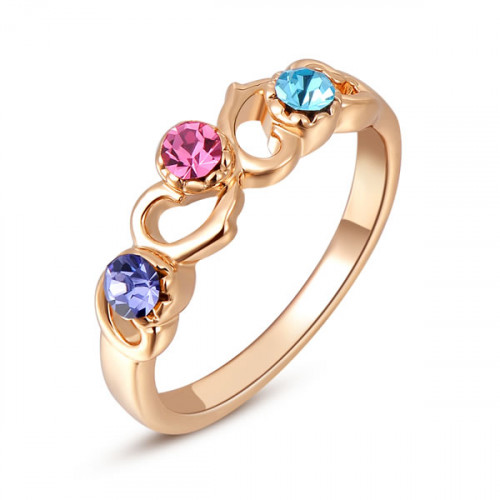Купить кольцо ROZI RG-67180 с тремя кристаллами оптом от 430 руб.