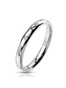 Женское кольцо из стали STEELS RSS-6822 с дорожкой фианитов