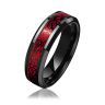 Купить черное кольцо из стали TATIC RSS-6772 с красным узором "Кельтский дракон" оптом от 700 руб.