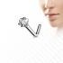 Купить титановая серьга нострил (гвоздик) для пирсинга крыла носа PiercedFish T23NOL7 с фианитом в форме сердца оптом от 1 080 руб.