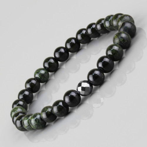 Купить браслет Everiot Select LNS-8034 из камня змеевик и гематита оптом от 360 руб.