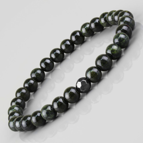Купить браслет на резинке Everiot Select LNS-8035 из камня змеевик оптом от 600 руб.