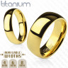 Купить титановое кольцо (обручальное) Spikes R-TI-4383 цвета желтого золота оптом от 560 руб.