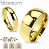 Купить титановое кольцо (обручальное) Spikes R-TI-4383 цвета желтого золота оптом от 560 руб.
