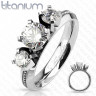 Купить кольцо из титана Spikes R-TI-4398 с фианитами оптом от 1 800 руб.