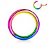 Купить разноцветное кольцо кликер из стали PiercedFish PC3-W серьга для пирсинга септума, трагуса и хеликса, брови, губ, сосков, пупка (от 6 мм до 12 мм) оптом от 500 руб.