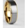 Купить мужское кольцо из тистена (титан-вольфрама) с покрытием цвета желтого золота Tisten R-TS-028 оптом от 1 520 руб.