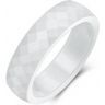 Купить белое кольцо из керамики Everiot RCM-0004, граненое, парное оптом от 750 руб.