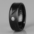 Купить черное кольцо мужское из карбида вольфрама CARRAJI RTU-107 с фианитом оптом от 1 380 руб.
