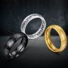 Купить кольцо Всевластия TATIC RSS-2762 из стали, с черным покрытием и надписью оптом от 600 руб.