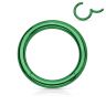 Купить зеленое кольцо кликер из стали PiercedFish PC3-G серьга для пирсинга септума, трагуса и хеликса, брови, губ, сосков, пупка (от 6 мм до 12 мм) оптом от 500 руб.