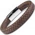 Купить мужской плетеный браслет из коричневой кожи Everiot Select LNS-5012 оптом от 640 руб.