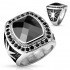 Купить перстень мужской из стали Spikes R-H9927 с черным камнем оптом от 1 060 руб.