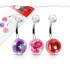 Купить набор из трех штанг для пирсинга пупка PiercedFish VN-025 с розами в акриловых шариках оптом от 1 320 руб.