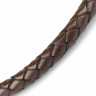 Купить мужской кожаный браслет плетеный Everiot Select LNS-5020 коричневый (5 мм) оптом от 820 руб.