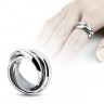 Купить тройное кольцо в стиле Тринити TATIC R-M0002 из стали оптом от 530 руб.