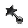 Купить микроштанга для пирсинга уха из стали PiercedFish JA03 со звездой оптом от 280 руб.