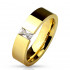 Купить кольцо из стали Spikes R-M0038 с фианитом оптом от 330 руб.