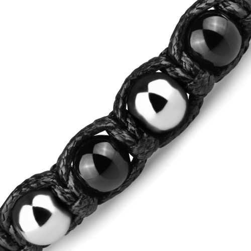 Купить браслет Шамбала из черного агата и гематита Everiot Select LNS-8040 оптом от 570 руб.