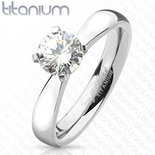Купить кольцо для помолвки из титана Spikes R-TI-4400 с фианитом оптом от 1 050 руб.