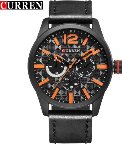 Купить мужские кварцевые часы из стали с кожаным ремешком Curren CR-8247 оптом от 1 140 руб.