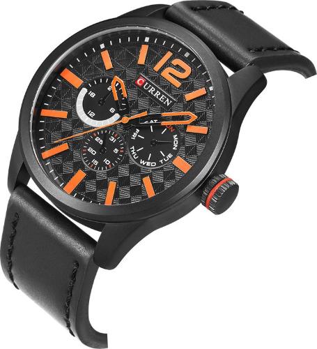 Купить мужские кварцевые часы из стали с кожаным ремешком Curren CR-8247 оптом от 1 140 руб.