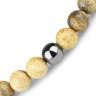 Купить браслет на резинке Everiot Select LNS-8091 из древесной яшмы оптом от 480 руб.