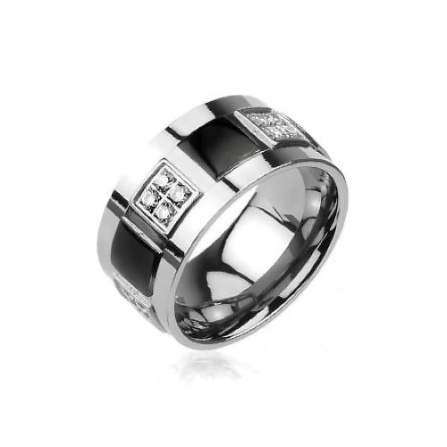 Купить мужское кольцо из титана TATIC R-TI-2980 с фианитами оптом от 1 000 руб.