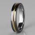 Купить черное мужское кольцо из карбида вольфрама CARRAJI R-TU-0083 с золотистой полосой оптом от 1 130 руб.