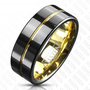Мужское кольцо Tisten из титан-вольфрама (тистена) R-TS-061