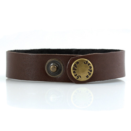 Купить кожаный браслет мужской Scappa K-900 коричневый оптом от 540 руб.