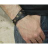 Купить кожаный браслет-намотка мужской Scappa A-110 черный оптом от 680 руб.