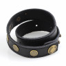 Купить кожаный браслет-намотка мужской Scappa A-110 черный оптом от 680 руб.