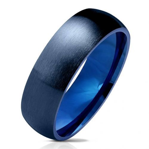 Купить кольцо из стали TATIC RSS-4331 синее матовое, глянцевое внутри оптом от 500 руб.