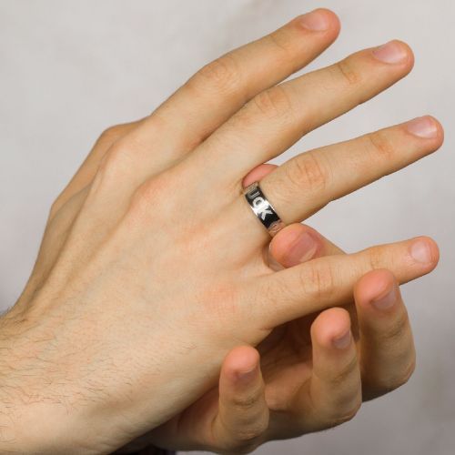 Купить кольцо из стали TATIC RSS-7533 необычное с надписью FUCK OFF оптом от 500 руб.